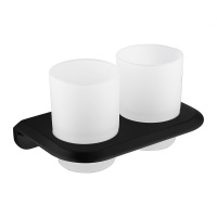 Стакан двойной для зубных щеток ABBER Nord AA1557B черный матовый - Gidratop.ru изображение