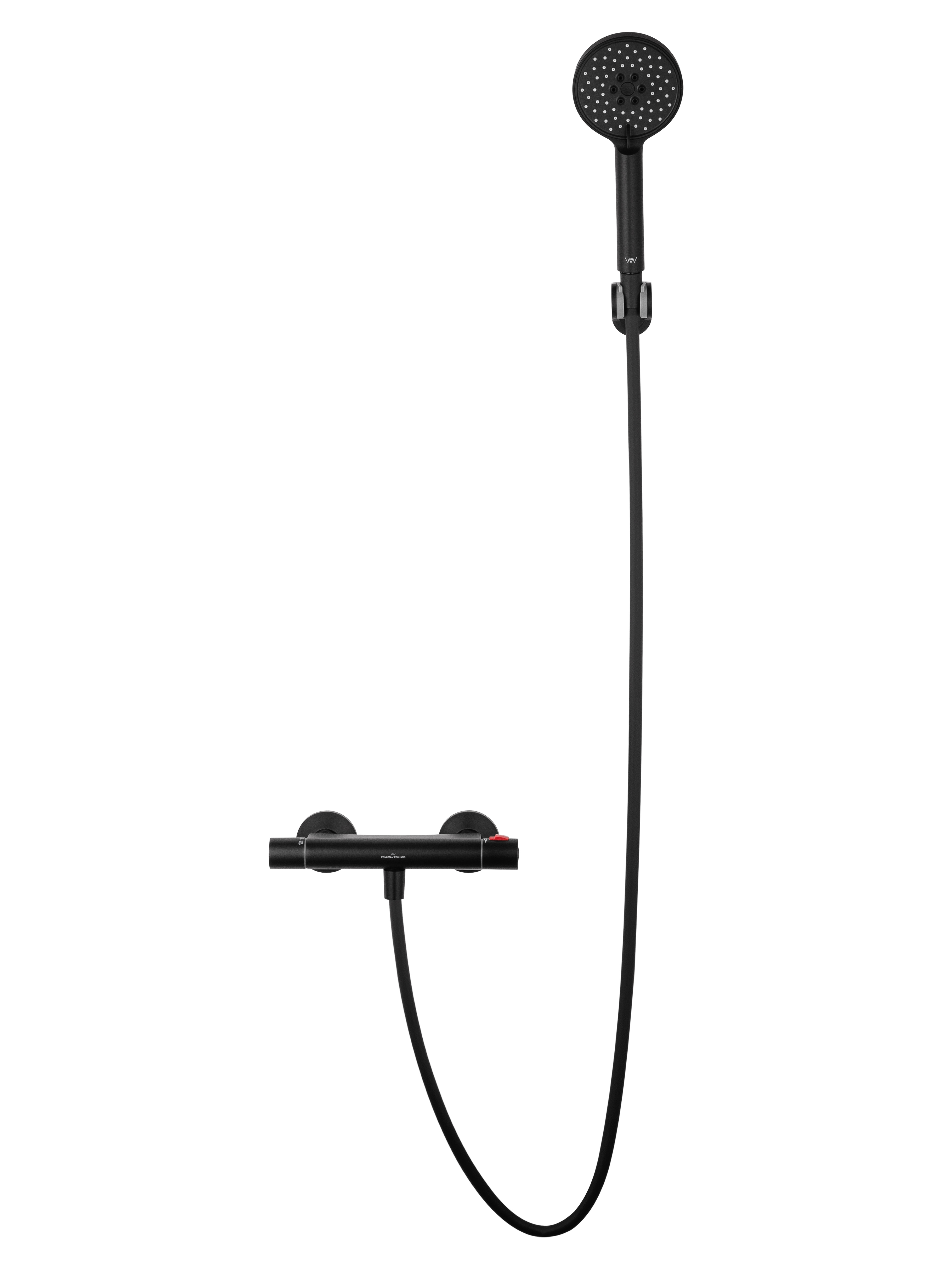 Смеситель для душа с термостатом WONZON & WOGHAND INN 5, Черный матовый (WW-B2005-A-MB) - Gidratop.ru изображение
