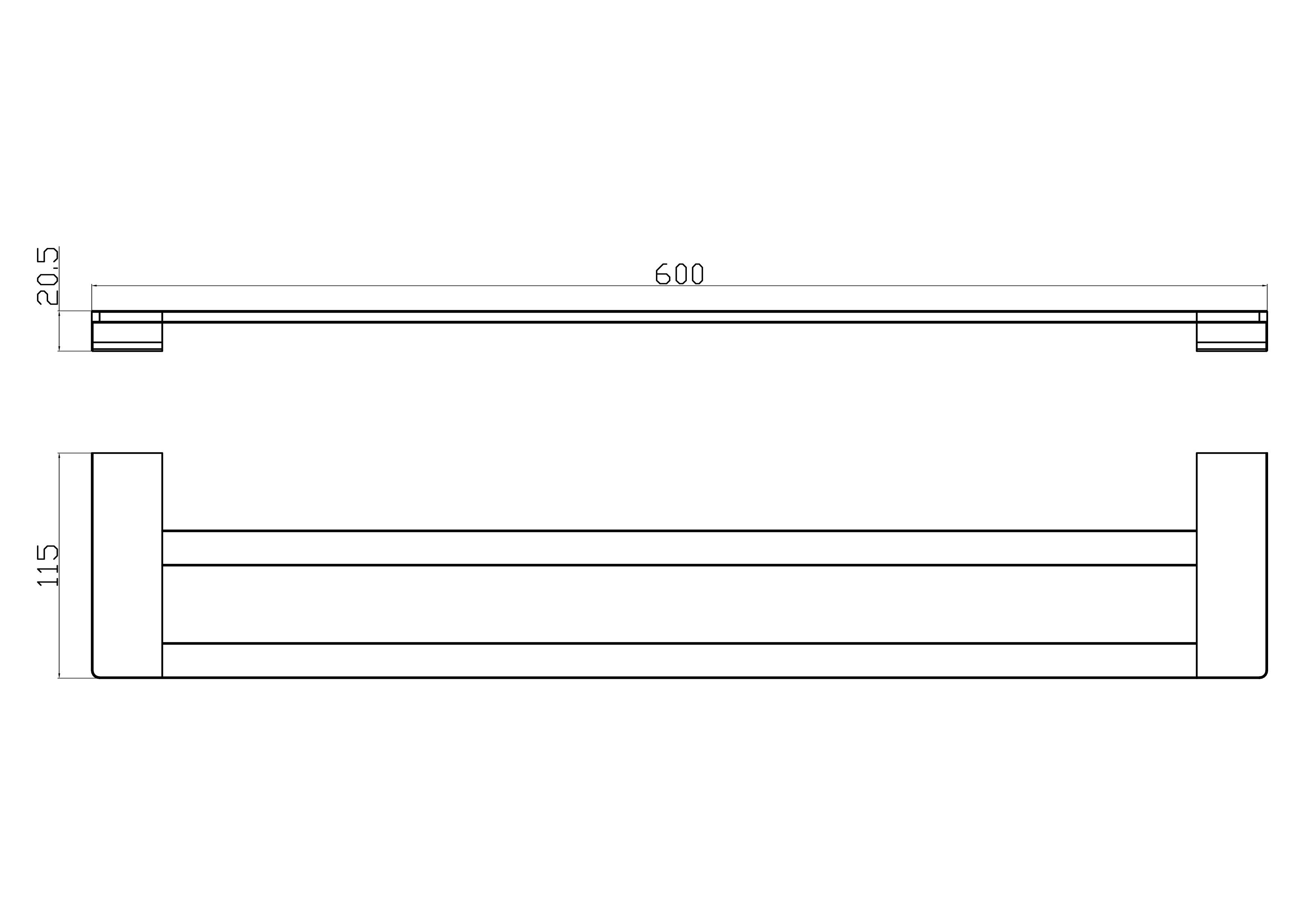 Полотенцедержатель двойной WONZON & WOGHAND ECLIPSE, Хром (WW-9111) - Gidratop.ru изображение
