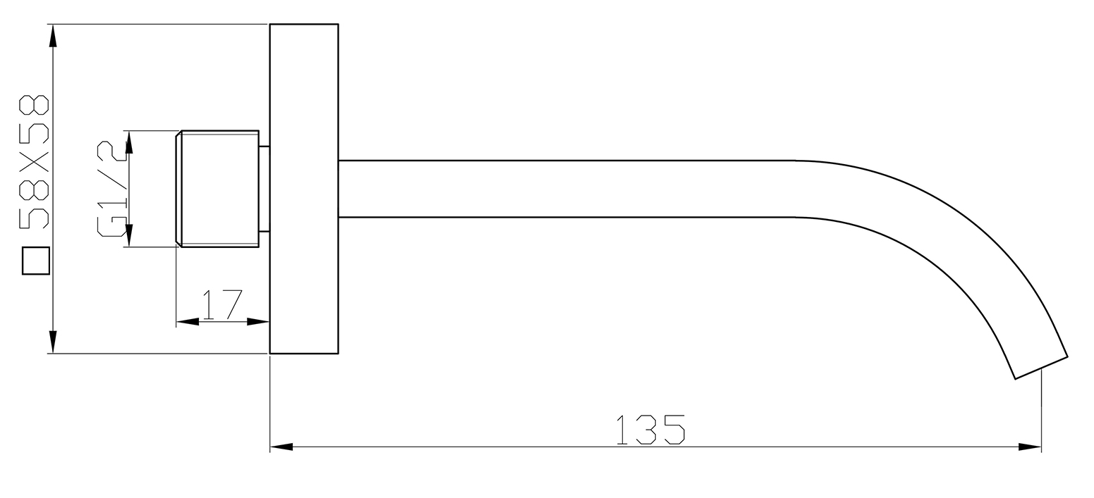 ROMANO Излив для ванны, хром ROM-BC-CRM - Gidratop.ru изображение