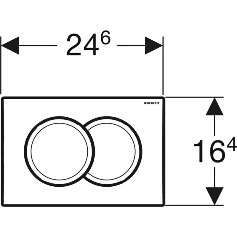Клавиша смыва Geberit Delta 01, глянцевый хром, 115.107.21.1 - Gidratop.ru изображение