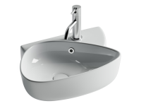 Раковина подвесная с отверстием под смеситель, 495x350x155, цвет белый