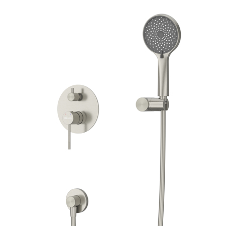 RELAX-DSET-IN Душевой комплект встраиваемый (смеситель встраиваемый, верхний душ, ручной душ со шлангом, штуцер с держателем), сатин - Gidratop.ru изображение