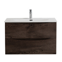 MARINO-CER-N База под раковину подвесная с двумя выкатными ящиками, Rovere Nature Grigio, 796x455x500, MARINO-CER-N-800-2C-SO-RNG-P - Gidratop.ru изображение