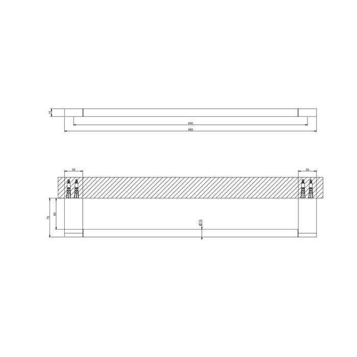 GESSI Origini полотенцедержатель, 45 см, цвет хром - Gidratop.ru изображение