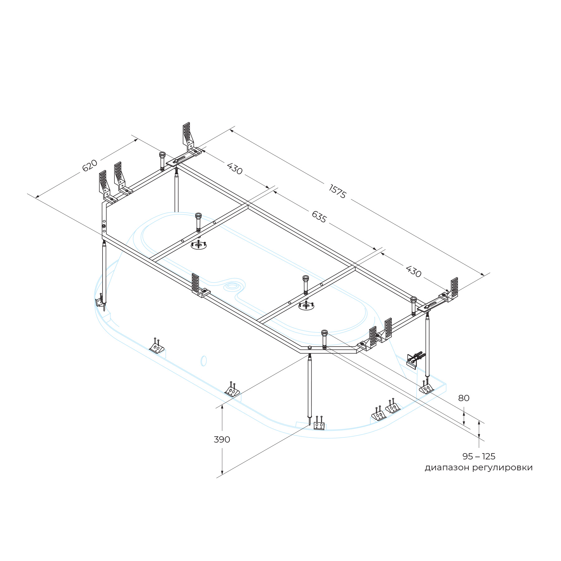 Металлический каркас CEZARES METAURO-MF - Gidratop.ru изображение