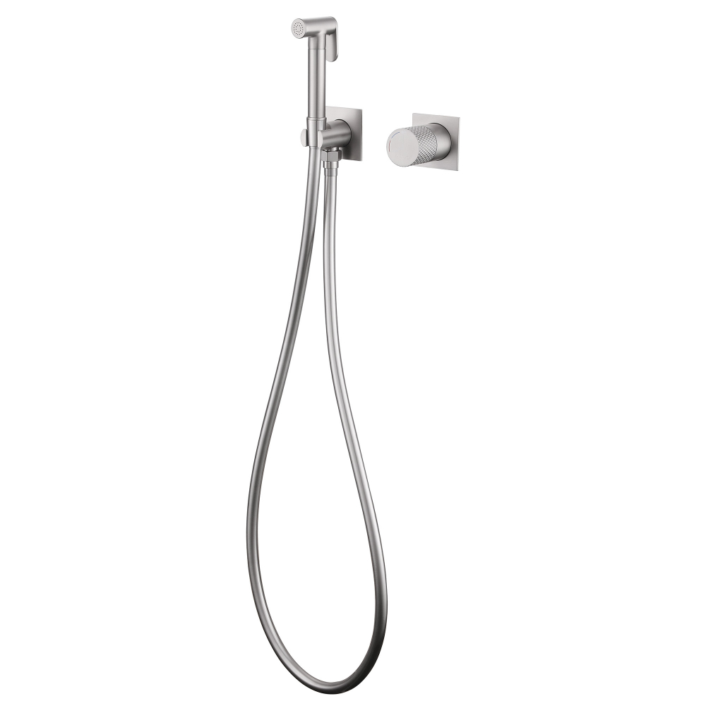 Смеситель ABBER Rund AF8725SP с гигиеническим душем, сатин - Gidratop.ru изображение