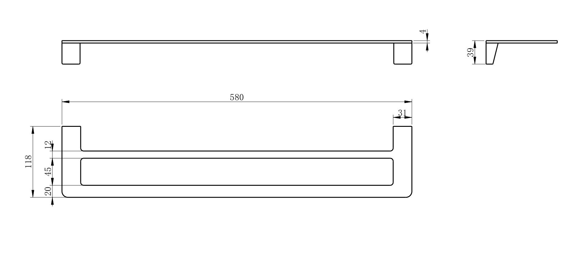 Полотенцедержатель двойной WONZON & WOGHAND, Хром (WW-V2102-CR) - Gidratop.ru изображение