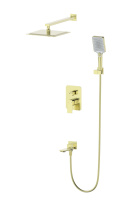 Душевая система встраиваемая WONZON & WOGHAND DIAMOND, Брашированное золото (WW-88939011-BG) - Gidratop.ru изображение