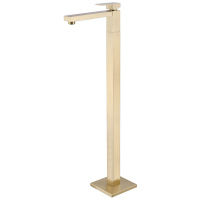 Смеситель ABBER Daheim AF8241G напольный для раковины, золото матовое - Gidratop.ru изображение