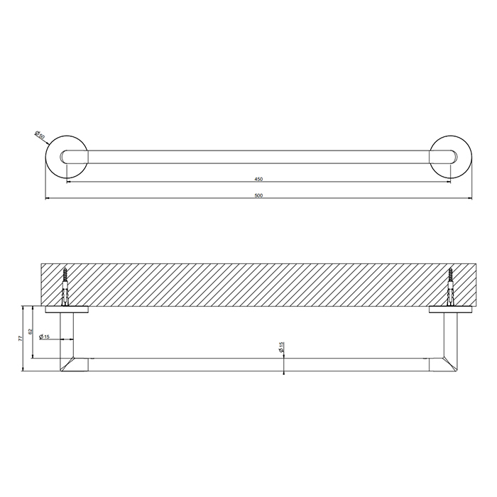 Gessi Tondo полотенцедержатель, 45 см, цвет: Black XL - Gidratop.ru изображение