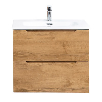ETNA База под раковину подвесная с двумя выкатными ящиками, с доводчиками, Rovere Nature, 700x455x500, ETNA-700-2C-SO-RN-P - Gidratop.ru изображение