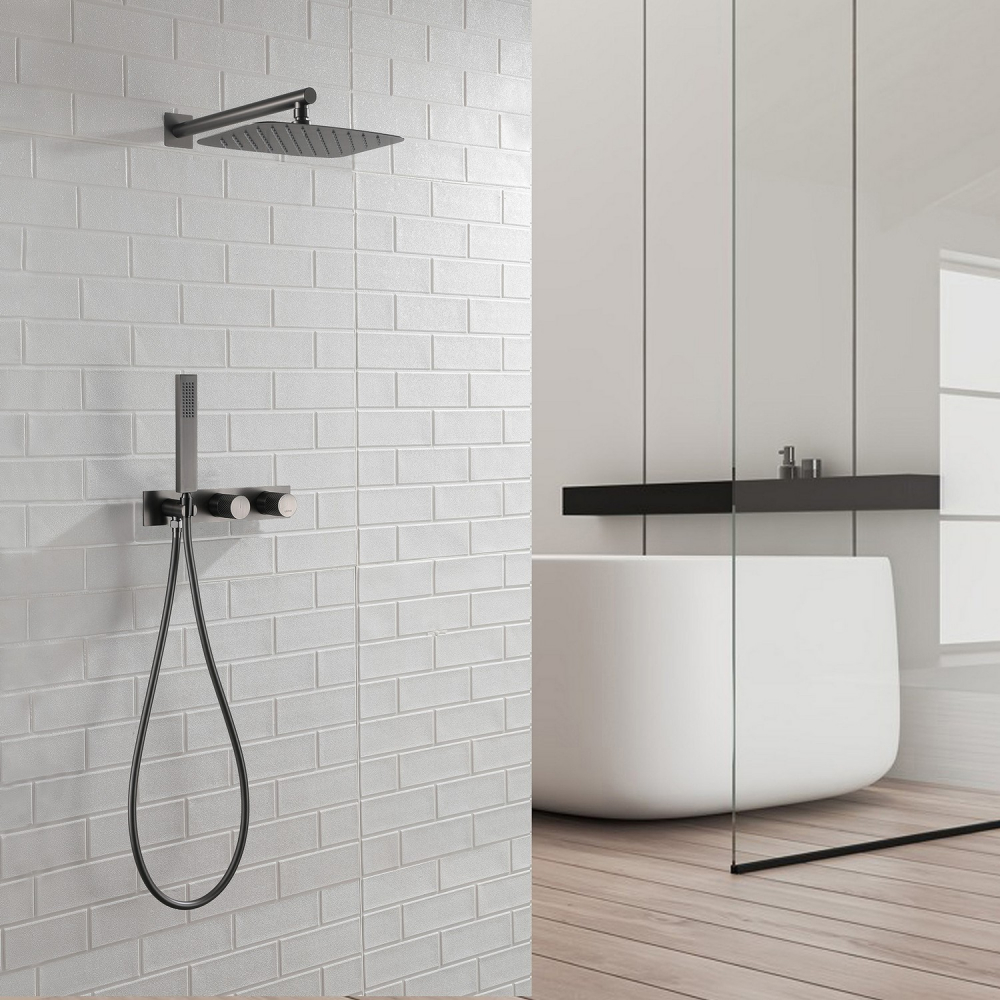 Душевая система ABBER Rund AF8718NG скрытого монтажа без излива, никель - Gidratop.ru изображение