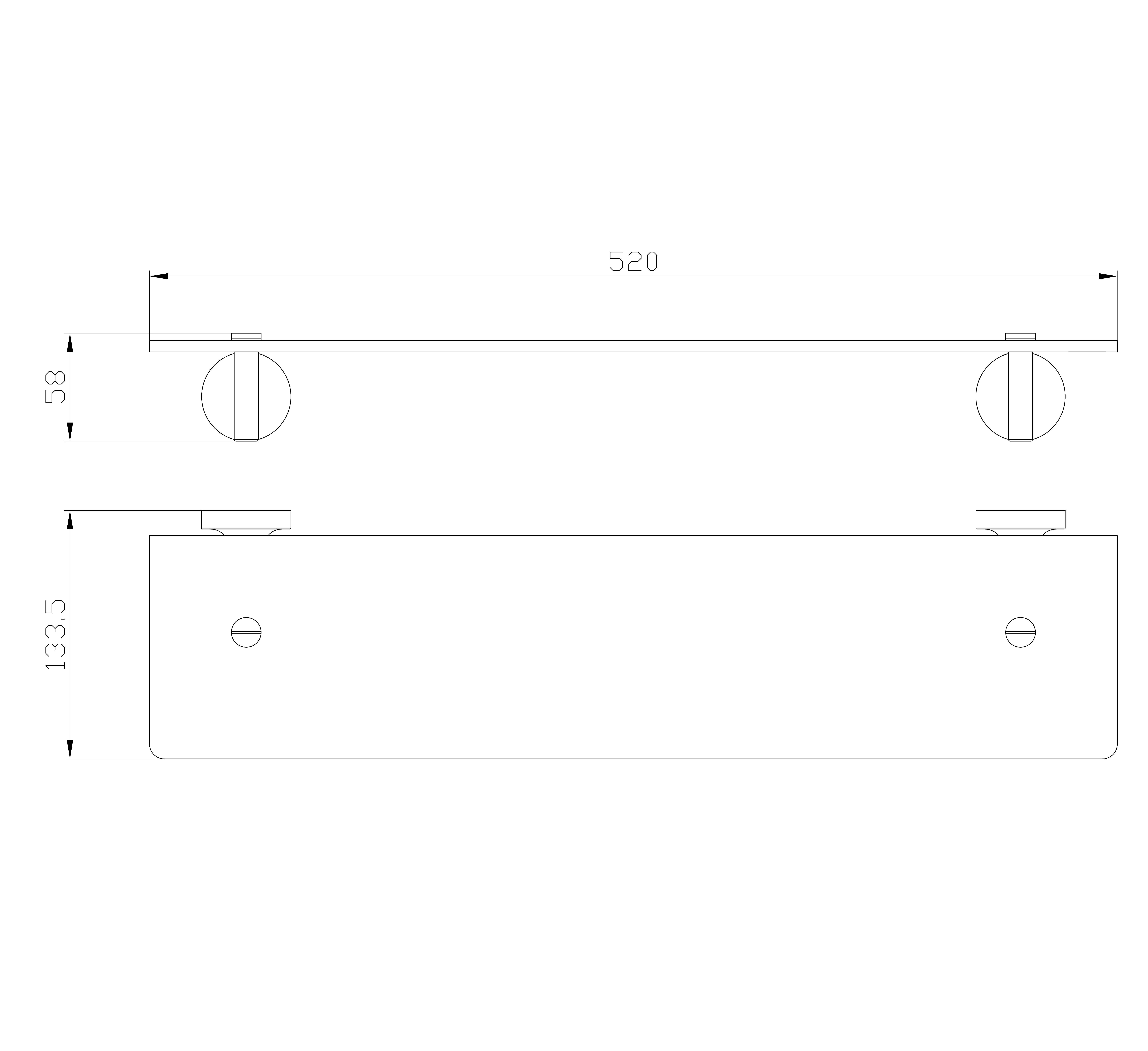 Стеклянная полка для ванной WONZON & WOGHAND SIMPLE, Хром (WW-6527) - Gidratop.ru изображение
