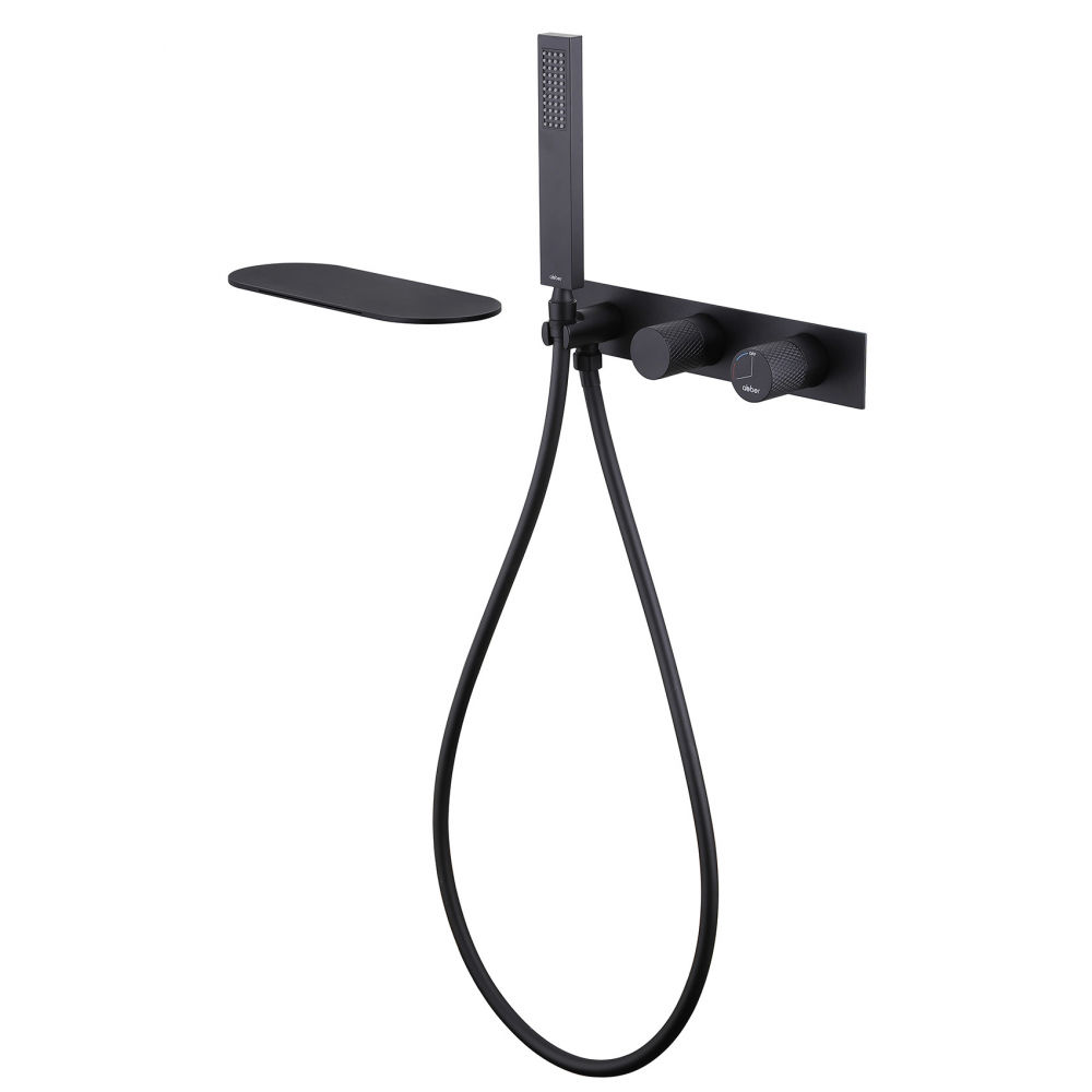 Смеситель ABBER Rund AF8731B для ванны скрытого монтажа, черный матовый - Gidratop.ru изображение