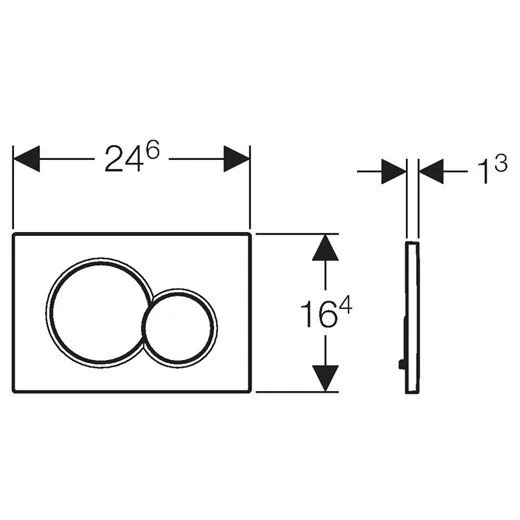 Кнопка смыва Geberit Sigma Type 01 115.770.DW.5 черная, пластик - Gidratop.ru изображение