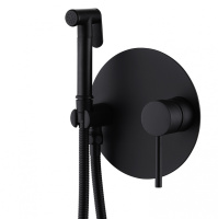 Смеситель ABBER Emotion AF8826B с гигиеническим душем, черный матовый - Gidratop.ru изображение