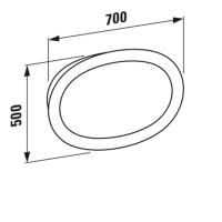 Зеркало Laufen The New Classic 4.0607.0.085.757.1 50 х 8 х 70 см, с Led подсветкой, белый матовый - Gidratop.ru изображение
