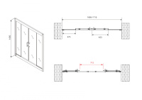Шторка на ванну ABBER Schwarzer Diamant AG57170M - Gidratop.ru изображение