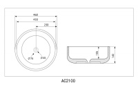 Раковина накладная ABBER Bequem AC2100 белая - Gidratop.ru изображение