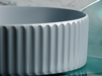 Умывальник чаша накладная круглая (цвет Серо-x - Gidratop.ru изображение