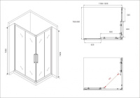 Душевой уголок ABBER Schwarzer Diamant AG02128MH - Gidratop.ru изображение