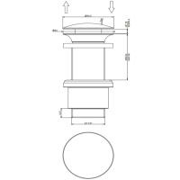 Gessi  автоматический донный клапан ldquo;StopGo для раковины без перелива, цвет: хром - Gidratop.ru изображение
