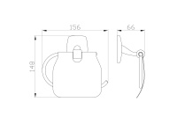 Держатель для туалетной бумаги с крышкой WONZON & WOGHAND PORTO, Хром (WW-1601) - Gidratop.ru изображение