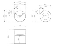 Раковина подвесная прозрачная угловая ABBER Kristall AT2705Aquamarin бирюзовая - Gidratop.ru изображение