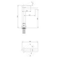 Смеситель ABBER Weiss Insel AF8011W для раковины, белый-хром - Gidratop.ru изображение
