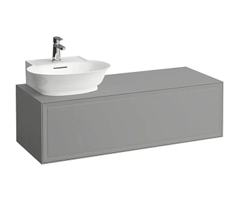 Тумба под раковину Laufen New Classic 117.5 х 45.5 х 34.5 см, 4.0608.5.085.627.1, подвесная, серый, вырез слева