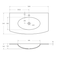 Стеклянная раковина 82416, 101x55 - Gidratop.ru изображение