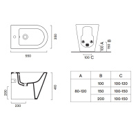 Catalano Zero Биде напольное 55*35, с 1 отв. под смеситель, цвет белый глянцевый - Gidratop.ru изображение