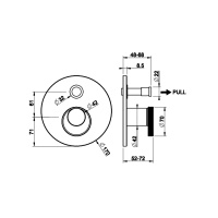 Gessi Anello встраиваемый однорычажный смеситель на 2 выхода с перекл. (внешние части), цвет: хром - Gidratop.ru изображение