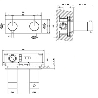 GESSI 316 термостатический смеситель, с подключением на 3/4, фильтр, на 1 источник (внешняя часть), цвет: steel brushed - Gidratop.ru изображение
