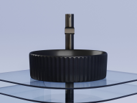 Умывальник чаша накладная круглая (цвет Черный Матовый) Element 360x360x115мм - Gidratop.ru изображение