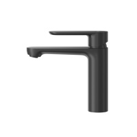 STYLUS-LS-NOP Смеситель для раковины однорычажный с донным клапаном, черный матовый - Gidratop.ru изображение