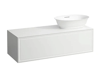 Тумба под раковину Laufen New Classic 117.5 х 45.5 х 34.5 см, 4.0608.2.085.631.1, подвесная, белый глянцевый, отверстие справа