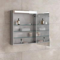 Зеркальный шкаф Keuco Royal E-One 44304171000, 50 см, с подсветкой, алюминий серебристый - Gidratop.ru изображение