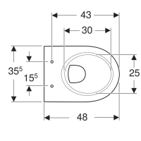 Подвесной унитаз Geberit Renova Nr.1 Comprimo New, 203245000 - Gidratop.ru изображение