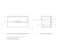 DUET База под раковину подвесная с двумя выкатными ящиками, Sapfiro, 970x450x500, DUET-1000-2C-SO-SPF-P - Gidratop.ru изображение