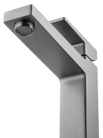 Смеситель для раковины высокий WONZON & WOGHAND CUBE 2.0, Темный графит (WW-88019068-BGM) - Gidratop.ru изображение