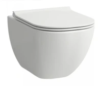 Инсталляция Laufen Basal, клавиша хром, с унитазом Laufen Basal, сиденье микролифт, белый, 6.2071.2.004.000.3 - Gidratop.ru изображение