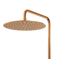 LEAF-CVDA-30-L-SS Душевая стойка телескопическая, с изливом с верхним и ручным душем, верхний душ диаметр 230 мм АБС пластик, исполнение Sunset - Gidratop.ru изображение