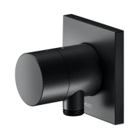 Переключатель потоков Keuco Ixmo 59556370202 на 2 потребителя, с выводом для шланга и держателем лейки, черный матовый - Gidratop.ru изображение