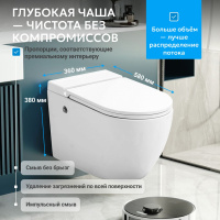 Унитаз ABBER Bequem AC1108P подвесной белый с импульсным смывом - Gidratop.ru изображение