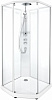 Душевая кабина IDO Showerama 10-5 Comfort 100x100 профиль серебристый, стекло прозрачное 131.404.208.314 - Gidratop.ru изображение