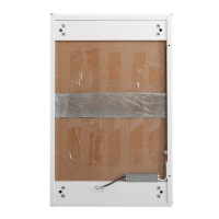 Зеркальный шкаф с одной распашной дверью, с двумя стеклянными полками, со встроенной подсветкой и сенсорным выключателем SPC-GRT-500/800-1A-LED-TCH, 12W, 220-240V, 500x800x150 - Gidratop.ru изображение