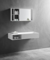 Тумба с раковиной ABBER Stein AS2640-1.0 L подвесная, белая матовая - Gidratop.ru изображение