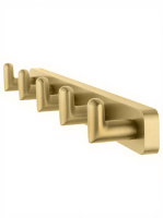 Вешалка с 5 крючками для ванной WONZON & WOGHAND GRAFFITY, Брашированное золото (WW-9355-BG) - Gidratop.ru изображение